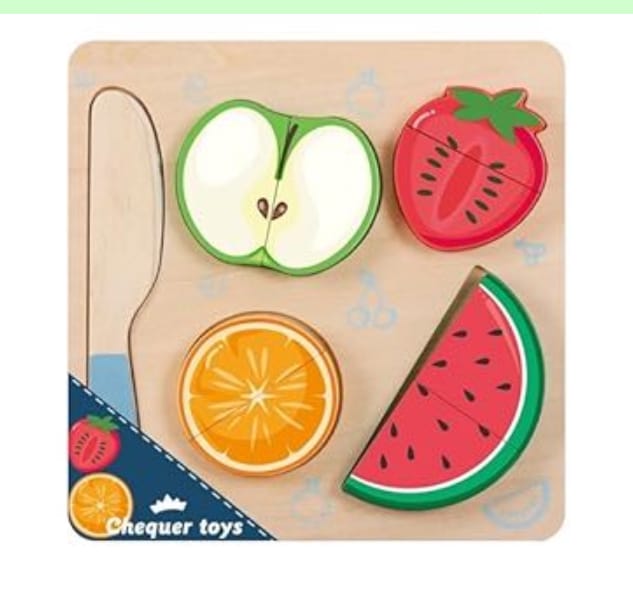 Kids wooden play food set