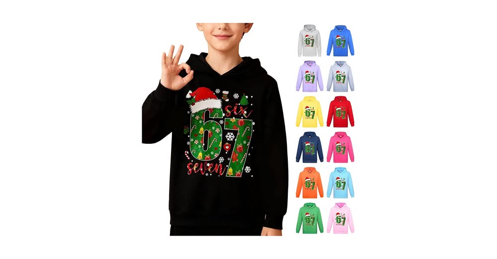 Kids 6-7 Christmas hoodie