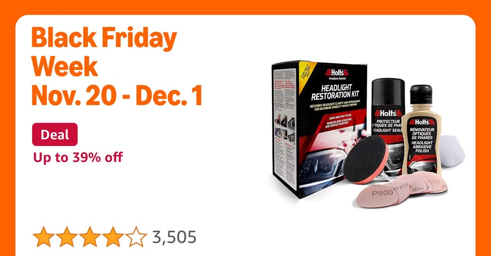 Holts Headlight Restoration Kit, Award Winning Headlamp Restoration Ki...