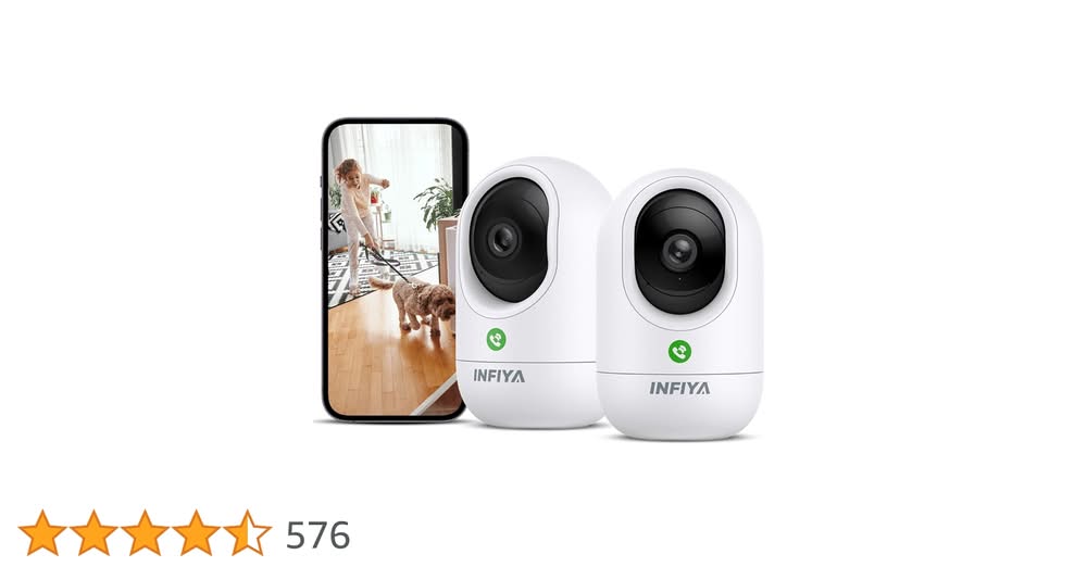 2 pack 2K Indoor Pet Cameras Home Security