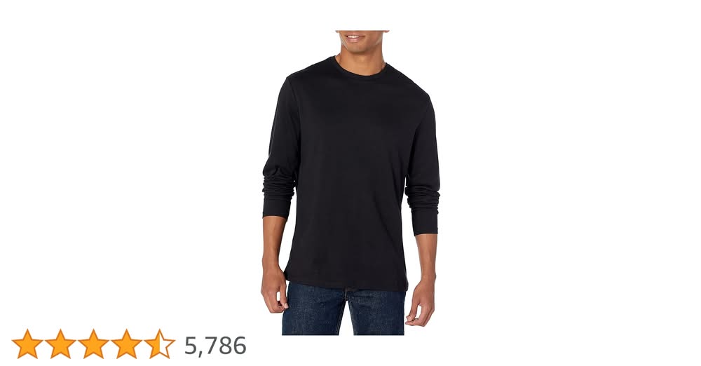 Amazon Essentials Men’s Slim-Fit Long-Sleeve T-Shirt. Assorted.