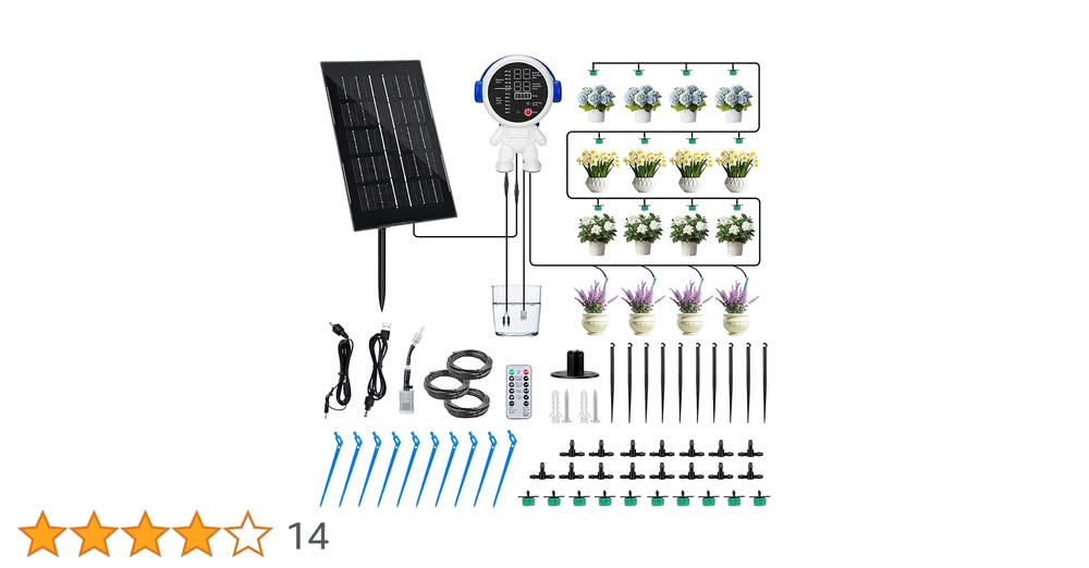 Solar automatic drip irrigation watering kit